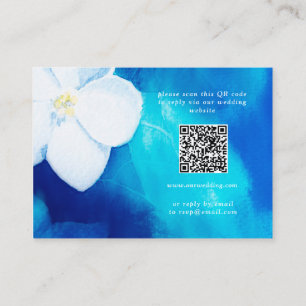 Spring Fondness Wedding RSVP QR Code Begleitkarte