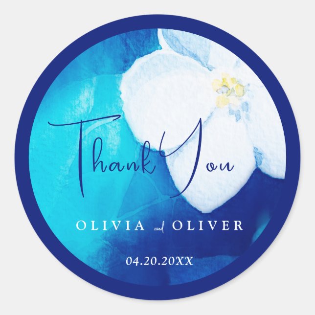 Spring Fondness Wedding Runder Aufkleber (Vorderseite)