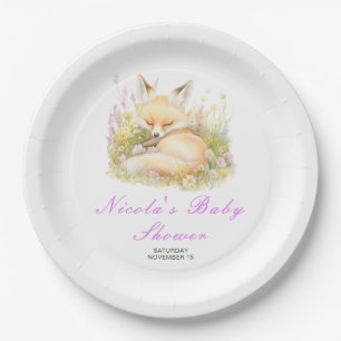 Spring Fox Baby Dusche Pappteller