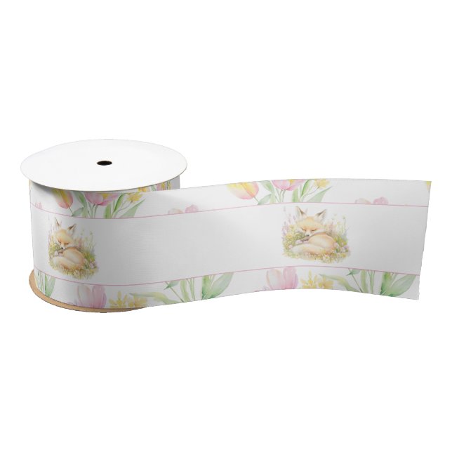 Spring Fox Baby Dusche Satinband (Spule)