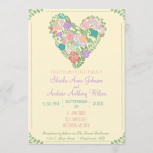 Spring Garden Blume Hochzeit Einladung