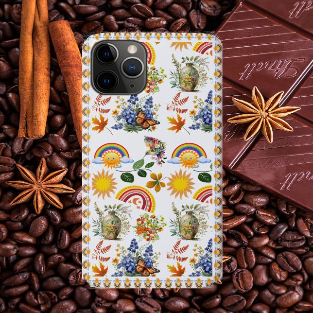 Spring Garden Butterfly Regenbogen Sonnenschein Gr Case-Mate iPhone Hülle (Spring Garden Butterfly Rainbow Sunshine Greenery Case-Mate iPhone Case)