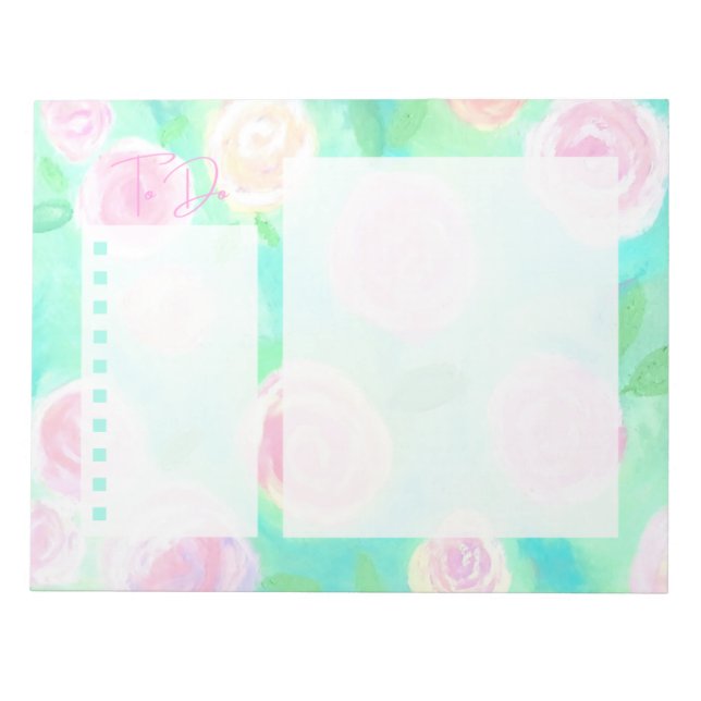 Spring Garden floral Notepad (groß) Notizblock (Vorderseite)