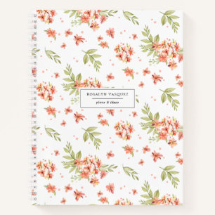 Spring Garden Florals Personalisiertes Journal Notizbuch