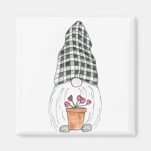 Spring Garden Gnome Magnet (Vorne)