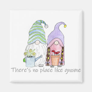 Spring Garden Gnomes Magnet