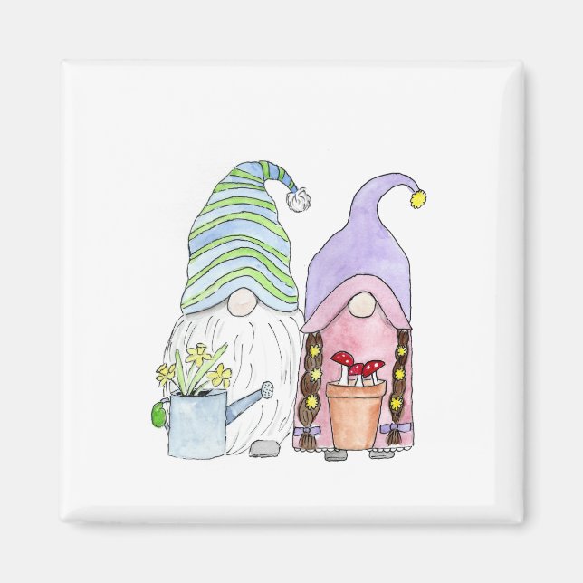 Spring Garden Gnomes Magnet (Vorne)
