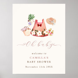 Spring Garden Kleidung Babydusche Begrüßungszeiche Poster