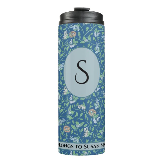 Spring Garden Mother Day Robin Nest Queen Ann Lace Thermosbecher (Vorderseite)