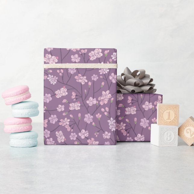 Spring Garden Mother's Day Asiatische Blume Japani Geschenkpapier (Babyparty)