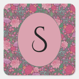 Spring Garden Mutter's Day Japanisch Papier Laters Quadratischer Aufkleber