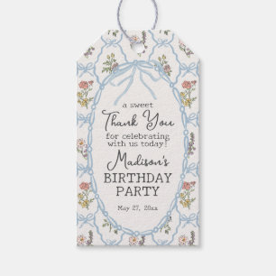 Spring Garden Party Pastel Floral Geburtstag Geschenkanhänger
