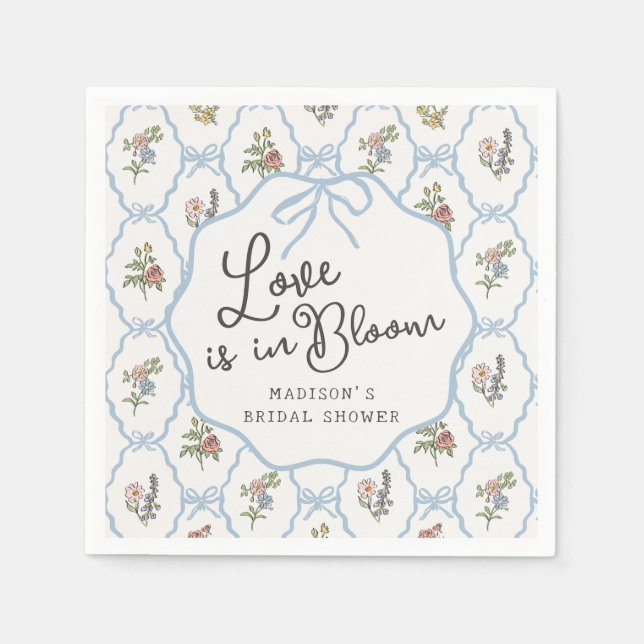 Spring Garden Party Pastell Brautparty Serviette (Vorderseite)