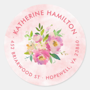 Spring Garden Round-Return-Address-Label Runder Aufkleber