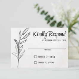 Spring Garden Wedding RSVP Karte