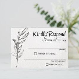 Spring Garden Wedding RSVP Karte