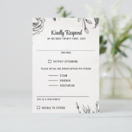 Spring Garden Wedding RSVP Karte