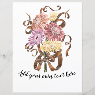 Spring Gerbera Daisy Journal Scrapbook Paper