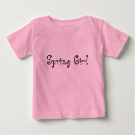 Spring Girl Typografie Tutu Baby Bodysuit Pink T-shirt
