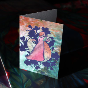 Spring Goddess Butterfly Art Karte