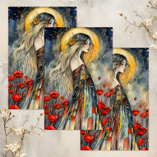 SPRING GODESS DECOUPAGE TISSUPAPIER SEIDENPAPIER