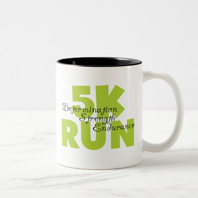 Spring Green 5K Run Zweifarbige Tasse (Rechts)