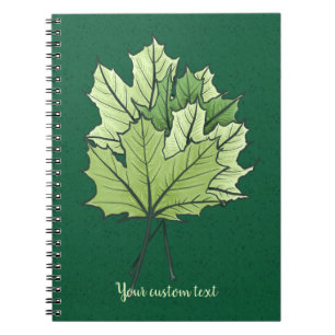 Spring Green Maple Verlasse Nature Lover Notizblock