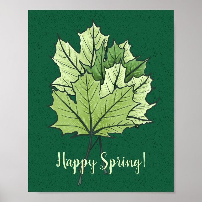 Spring Green Maple Verlasse Nature Lover Poster (Vorne)