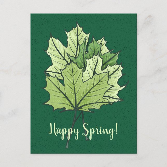 Spring Green Maple Verlasse Nature Lover Postkarte (Vorderseite)