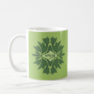 Spring Green Verlasse ästhetische Typografie Kaffeetasse
