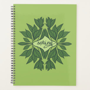 Spring Green Verlasse ästhetische Typografie Planer