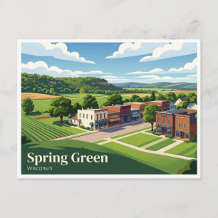 Spring Green Wisconsin Postkarte