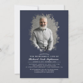 Spring Greenerage Foliage Silhouette Beerdigung Fo Einladung