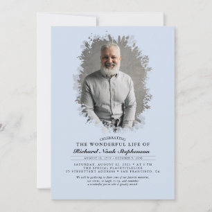 Spring Greenerage Foliage Silhouette Beerdigung Fo Einladung