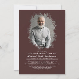 Spring Greenerage Foliage Silhouette Beerdigung Fo Einladung