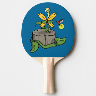 Spring Greet Summer Ping Pong Paddle Tischtennis Schläger