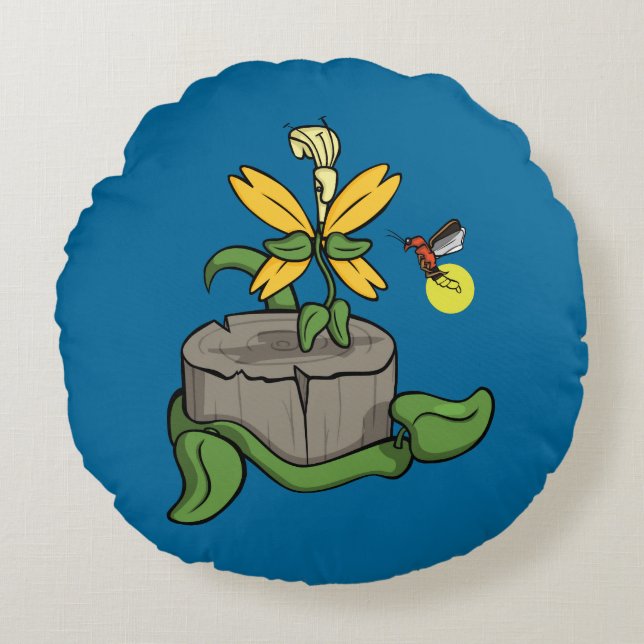 Spring Greet Summer Round Pillow Rundes Kissen (Vorderseite)