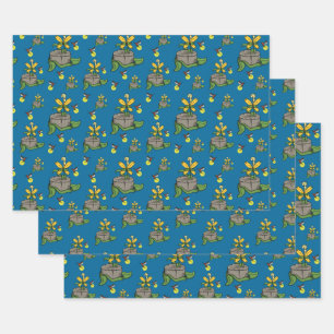 Spring Greet Summer Wrapping Paper Set Geschenkpapier Set