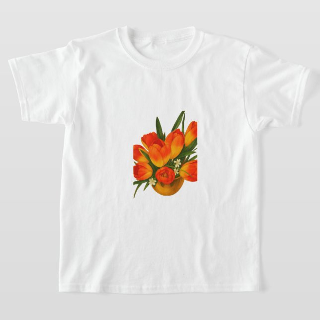 Spring Harmony – Orange & Yellow Tulips T-Shirt (Ablage )