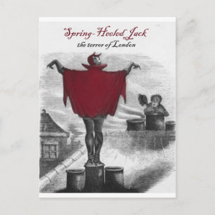 Spring Heeled Jack Teufel London Vintage Kunst Postkarte