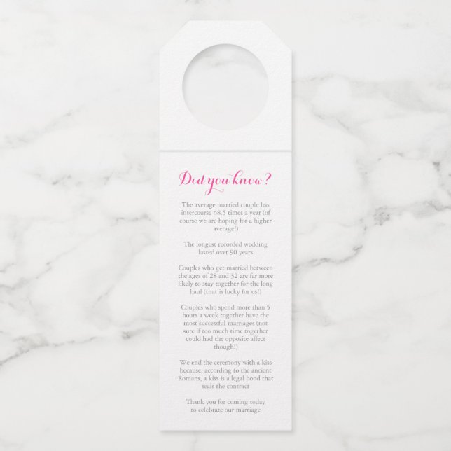 Spring helbohrt Aquarellkunstspass-Fakten Flaschenanhänger (Rückseite)