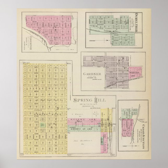 Spring Hill, Edgerton, Ocheltree, Gardner, Kansas Poster (Vorne)