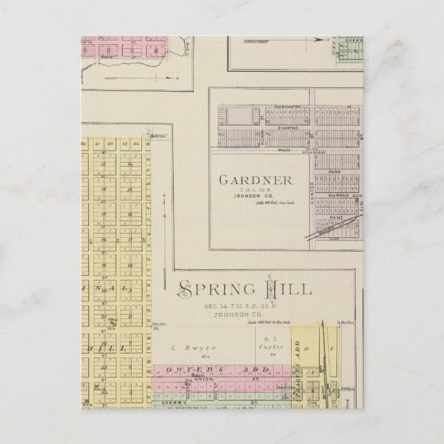 Spring Hill, Edgerton, Ocheltree, Gardner, Kansas Postkarte (Vorderseite)