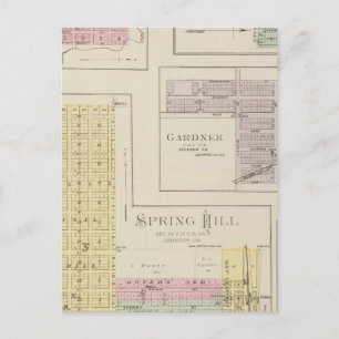 Spring Hill, Edgerton, Ocheltree, Gardner, Kansas Postkarte