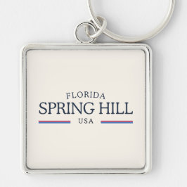 Spring Hill Florida Heritage - Klassische Creme Schlüsselanhänger