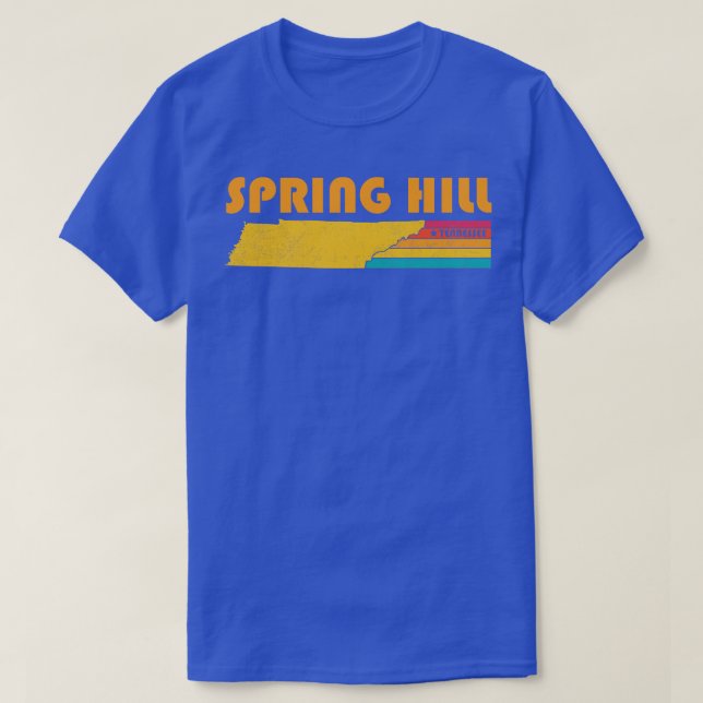 Spring Hill Tennessee Vintag bekümmerter Souvenir T-Shirt (Design vorne)