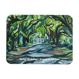 Spring- Hillcollege-Allee des Eichen kmkirkART Magnet