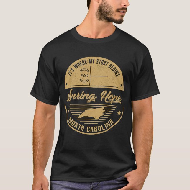 Spring Hope North Carolina Es ist, wo meine Geschi T-Shirt (Vorderseite)