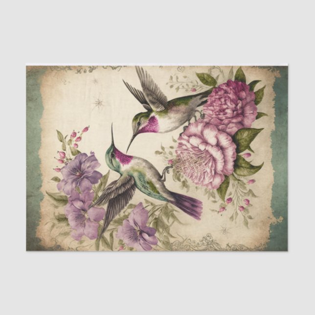 Spring Hummingbirds Seidenpapier (Vorderseite)