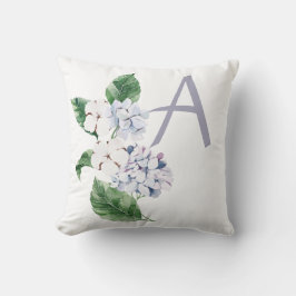 Spring HYRDANGEA mit Buchstaben anpassbar Kissen